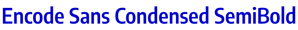 Encode Sans Condensed SemiBold шрифт